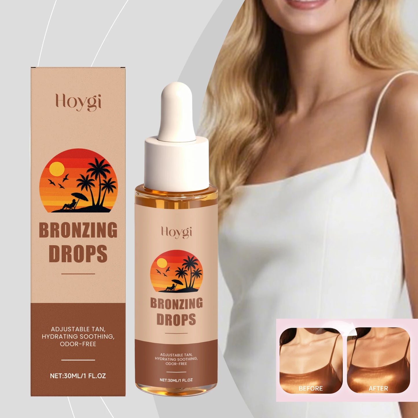 Sunless Tanning Drops – Bronzing, Hydrating & Vegan | 30ml