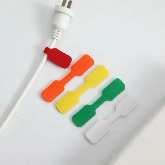 24pcs Waterproof Self Adhesive Cable Labels Reusable Rainbow Color Desktop Cable Organizer Durable Nylon Wire Cord Tags Peaceful Pleasures Health and Wellness