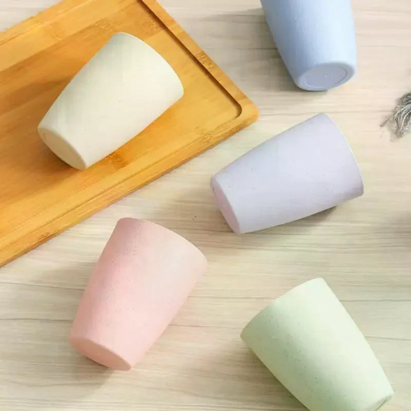 12-Pack Wheat Straw Mouthwash Cups – Kids & Adults Travel Cup Wheat Straw Cups Peaceful Pleasures Health and Wellness
