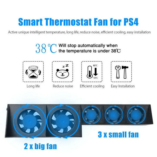 PS4 / PS4 Pro / PS4 Slim Cooling Fan | USB Turbo Cooler DC 5V Console Cooling Fan Oasis Select