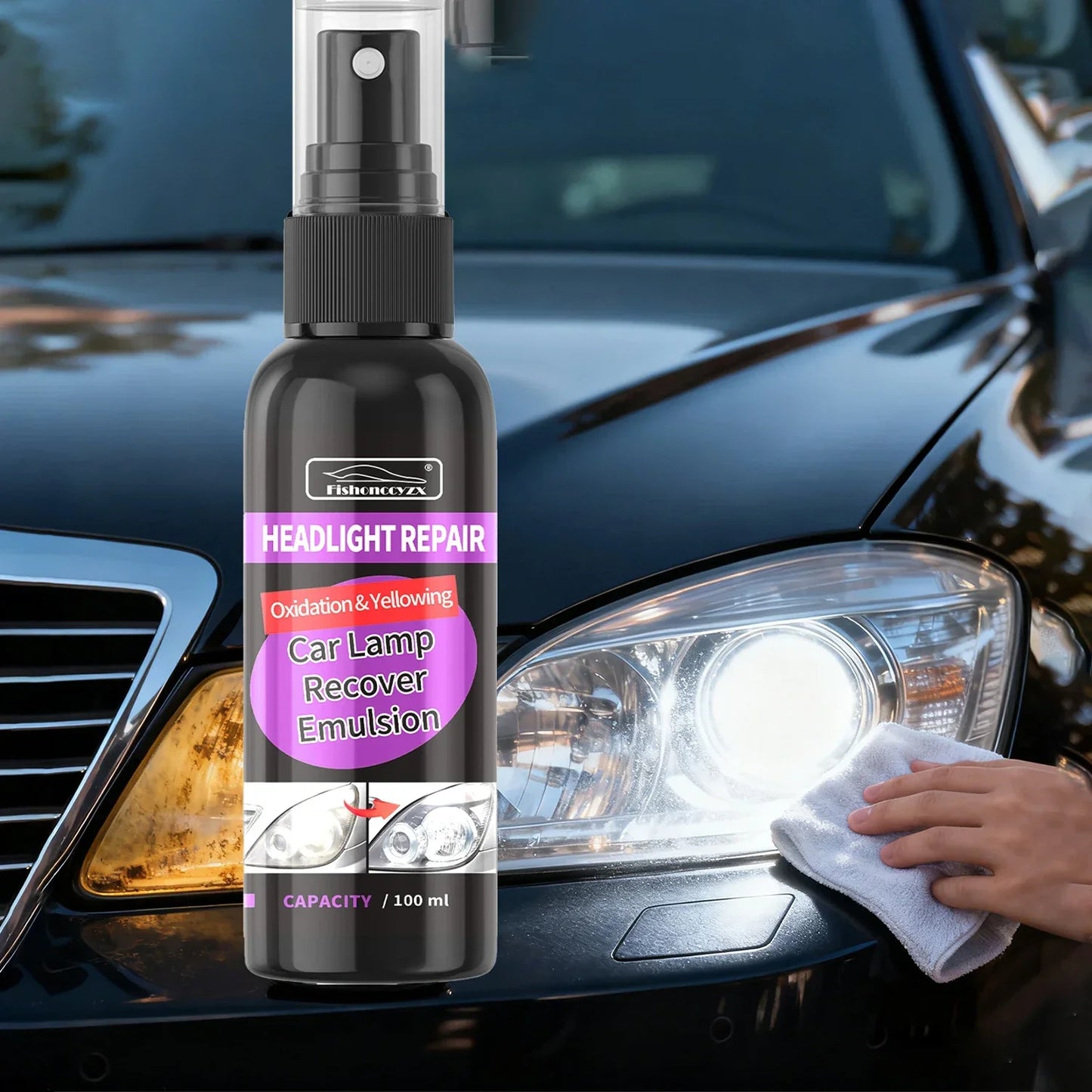 Car Headlight Restoration Polishing Kits Car Light Scratch Remover Repair Cleaning Paste Headlamp Anti Oxidation Polish Liquid Peaceful Pleasures Health and Wellness