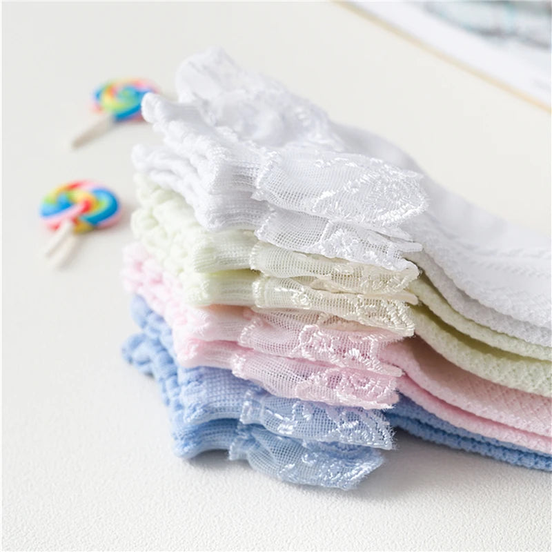 Japanese Style Sock High Quality Lovely Girls Lace Ruffle Frilly Ankle Children Princess Cotton Socks Peaceful Pleasures Health and Wellness
