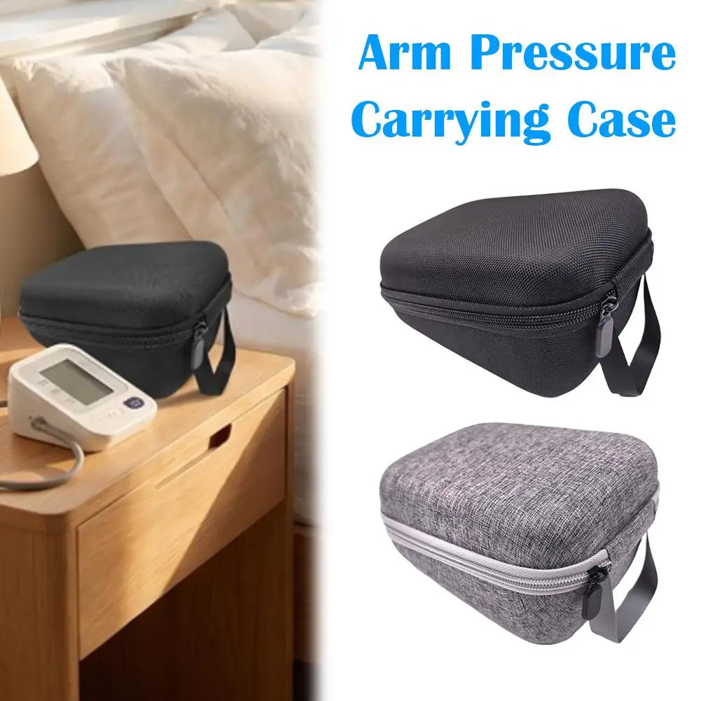 Shockproof Waterproof Storage Bag for Blood Pressure Monitor Portable EVA Carry Hard Case Pouch Organizer Travel Arm Peaceful Pleasures Health and Wellness