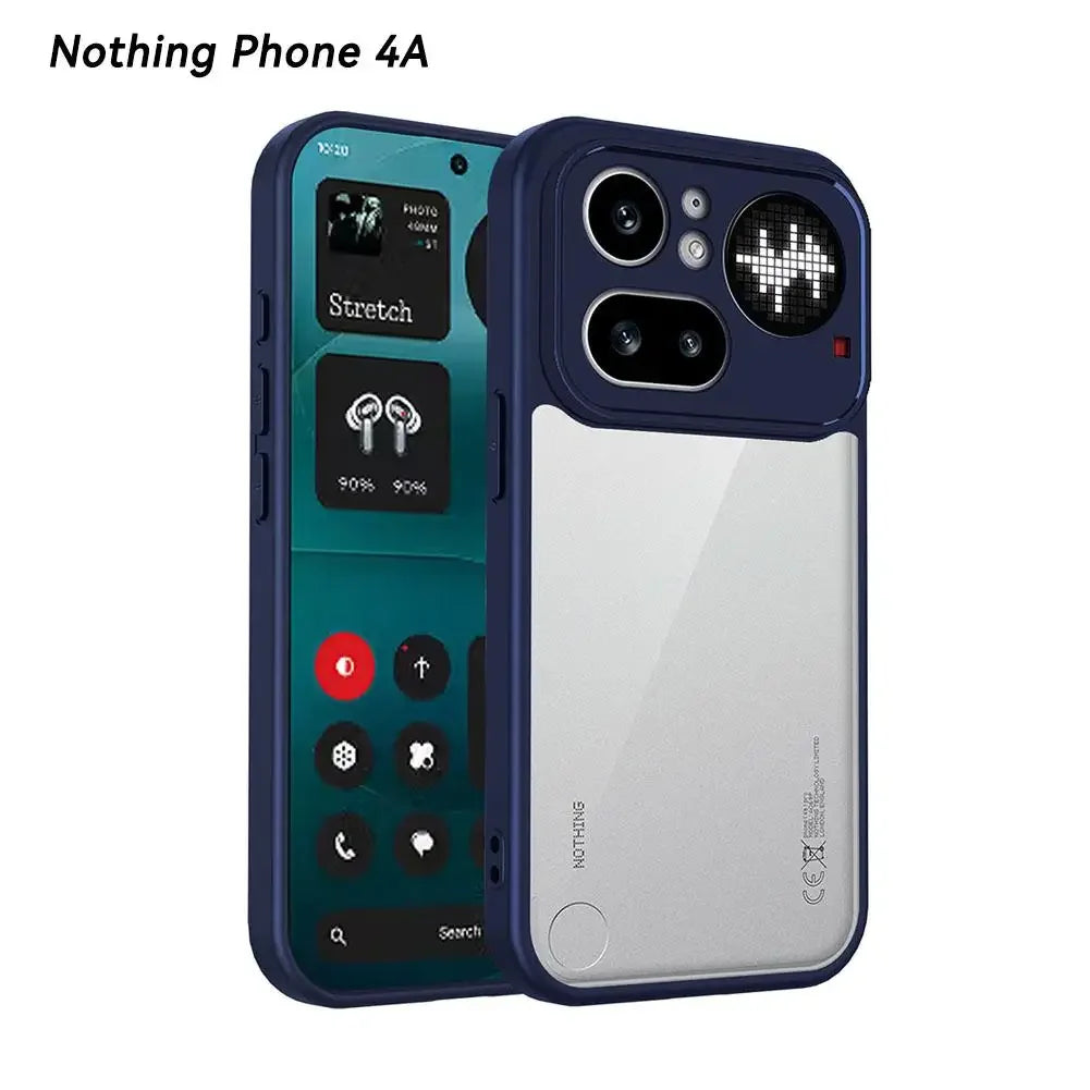 Transparent Matte TPU Silicone Case For Nothing Phone 4A/4A Pro Shockproof Bumper Protection Anti Fingerprint Phone Accessories Peaceful Pleasures Health and Wellness blue 4A