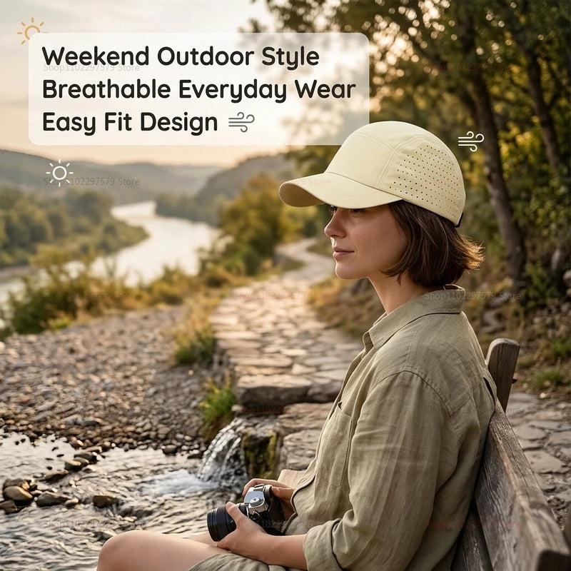 Lightweight Quick-Dry Mesh Baseball Cap UV Sun Protection Breathable Sunshade for Men Women Outdoor Hiking Camping Traveling Peaceful Pleasures Health and Wellness
