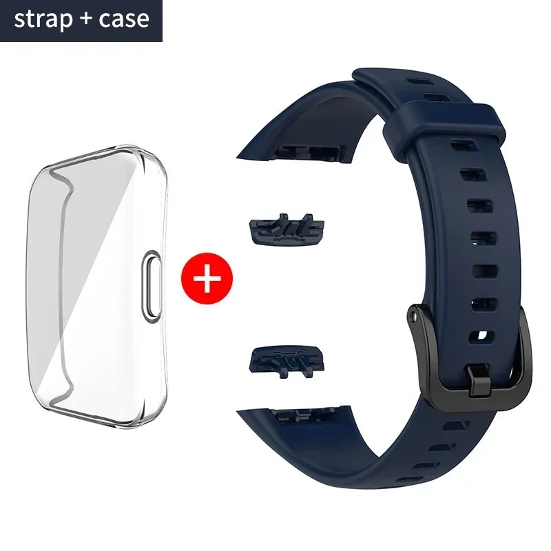Silicone Sport Strap for Huawei Band 6 / 6 Pro & Honor Band 6 Peaceful Pleasures Health and Wellness Dark Blue Case Strap For Huawei Band 6