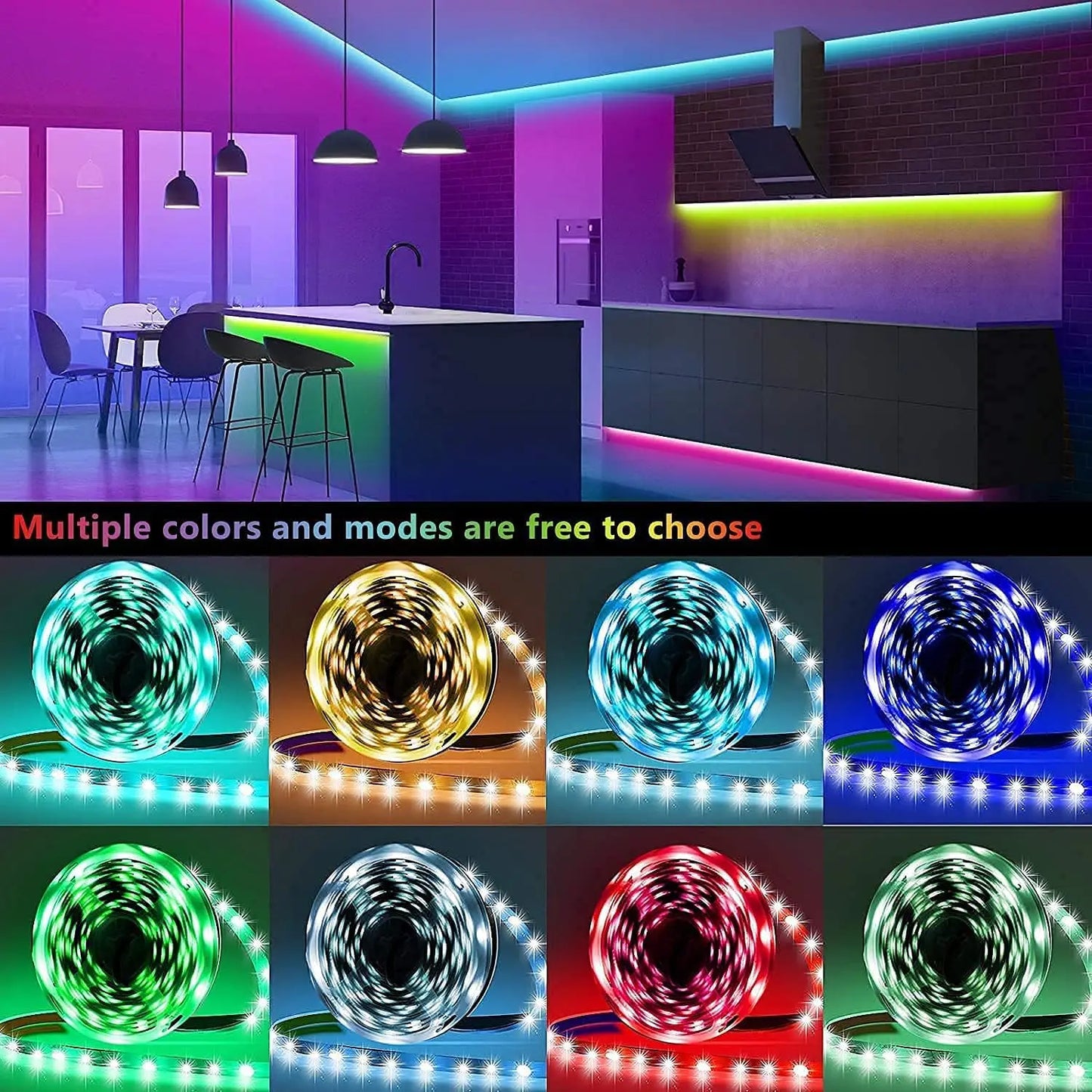 RGB LED Strip Light TV Backlight | Game Room Holiday Décor