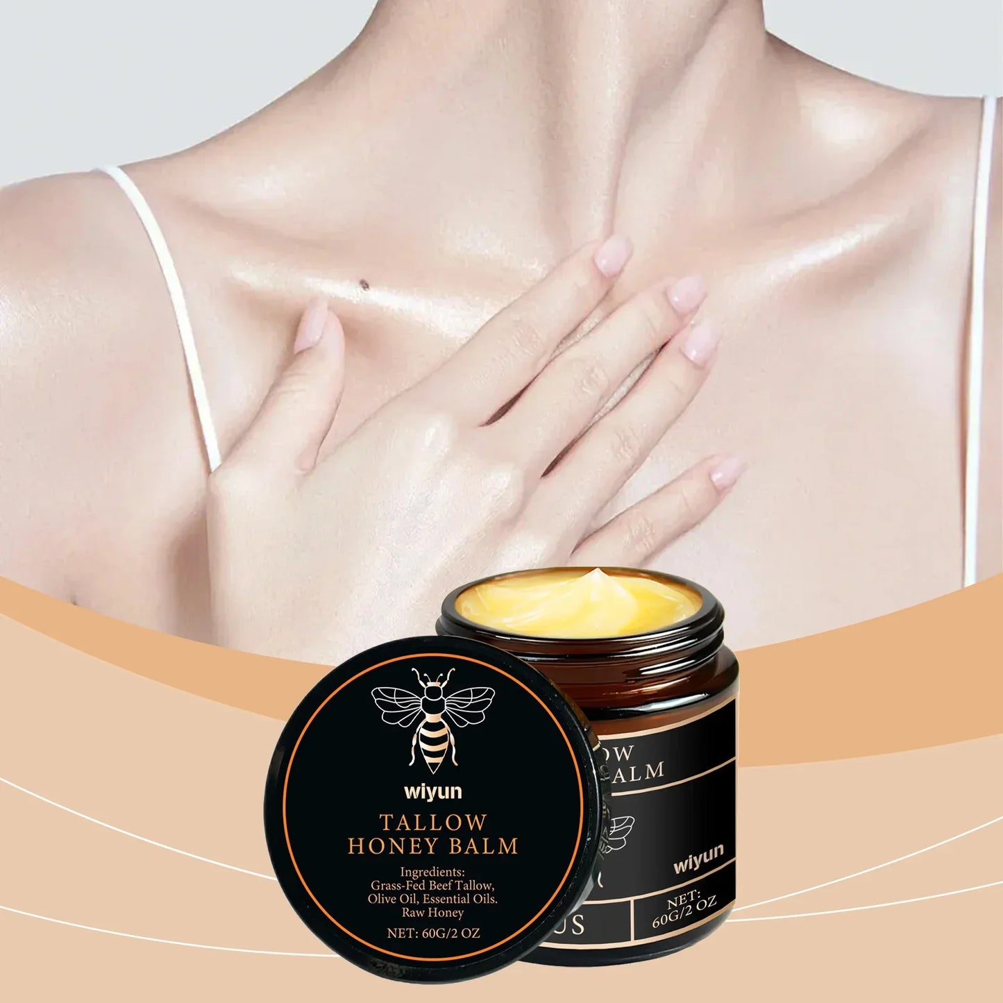 WIYUN Tallow Honey Cream – Face & Body Hydrating Moisturizer