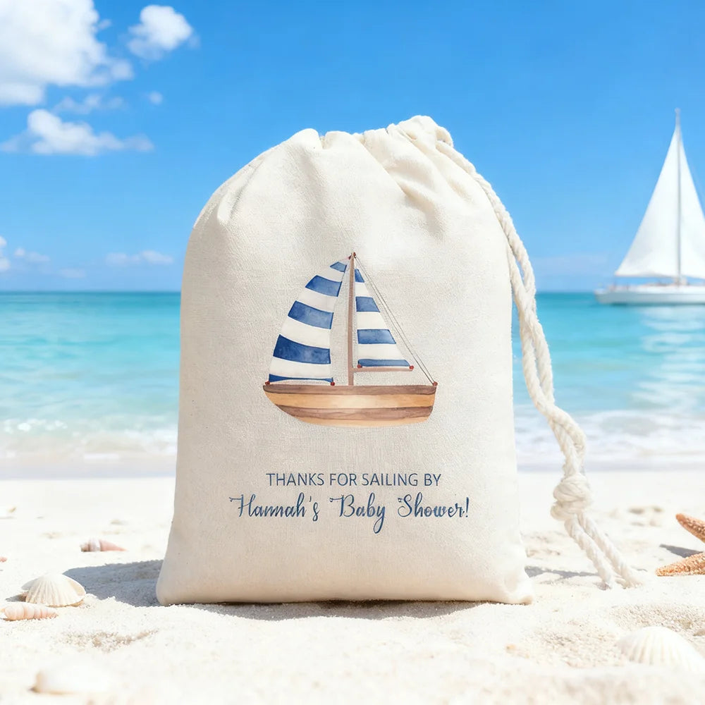 Nautical Theme Party Favor Drawstring Bags – 5/10/20 Pack Party Favor Bags Peaceful Pleasures Health and Wellness