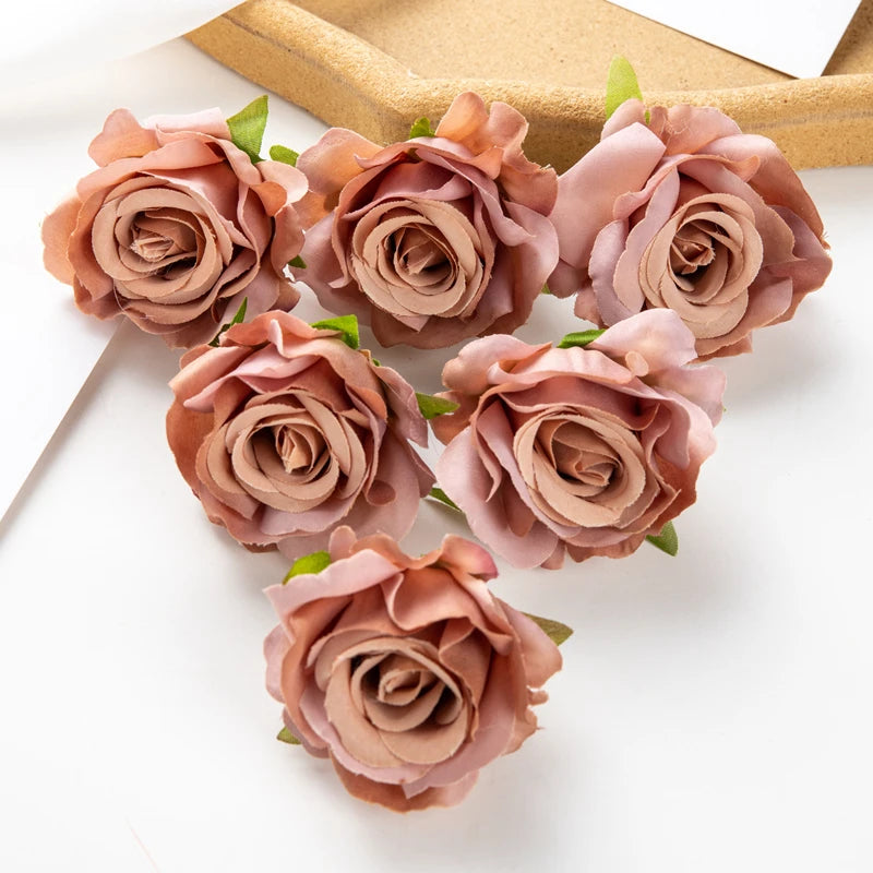 50/100pcs Silk Rose Artificial Flowers for Wedding & Home Decor