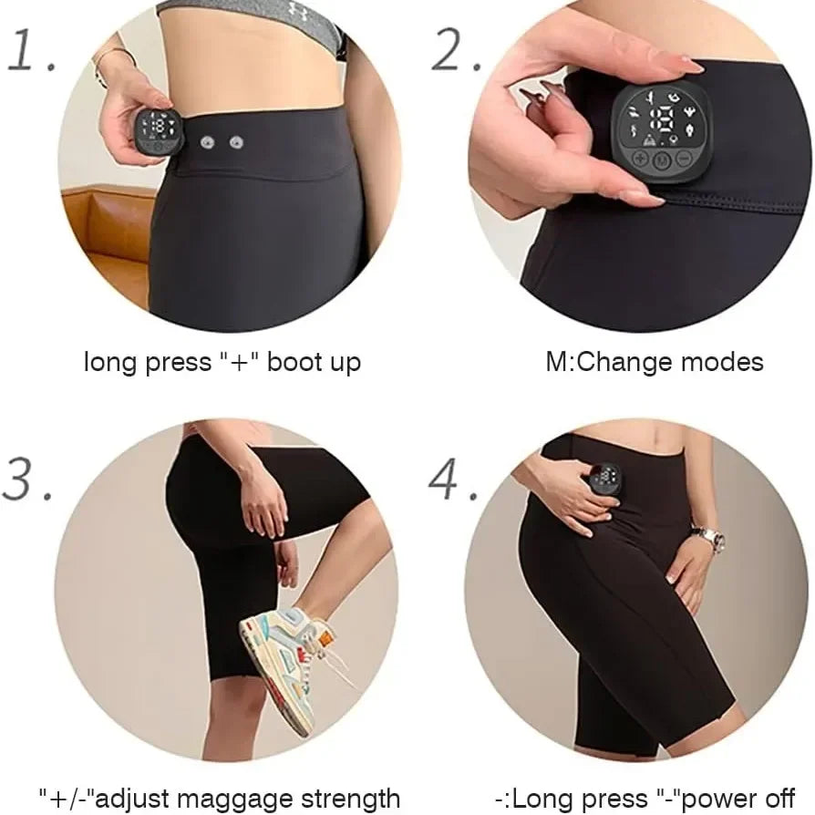 High Waist EMS Massage Yoga Pants with Buttock Muscle Stimulator 8 Modes 19 Intensity Levels Washable Exercise Fitness Shorts Peaceful Pleasures Health and Wellness