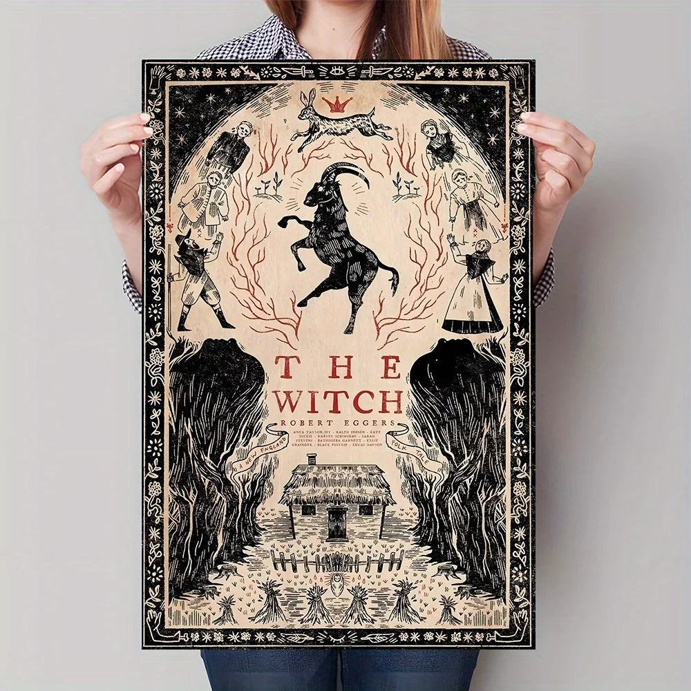 The Witch Horror Movie Poster Canvas Wall Art | Unframed Print Canvas Poster Print Peaceful Pleasures Health and Wellness ZLH5608 90x130cm No Frame