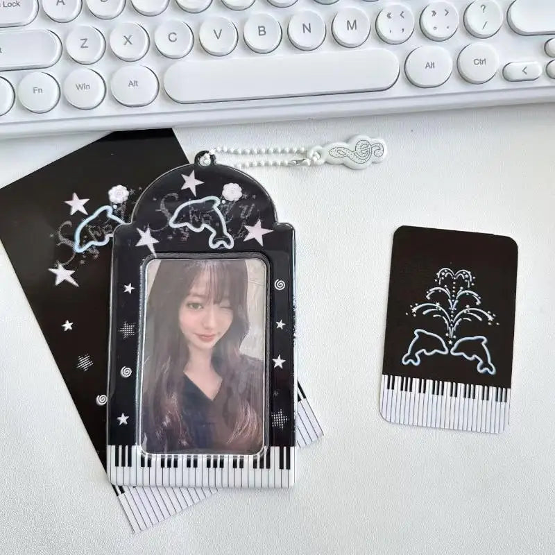 Kpop Photocard Holder Transparent Display Case & Keychain