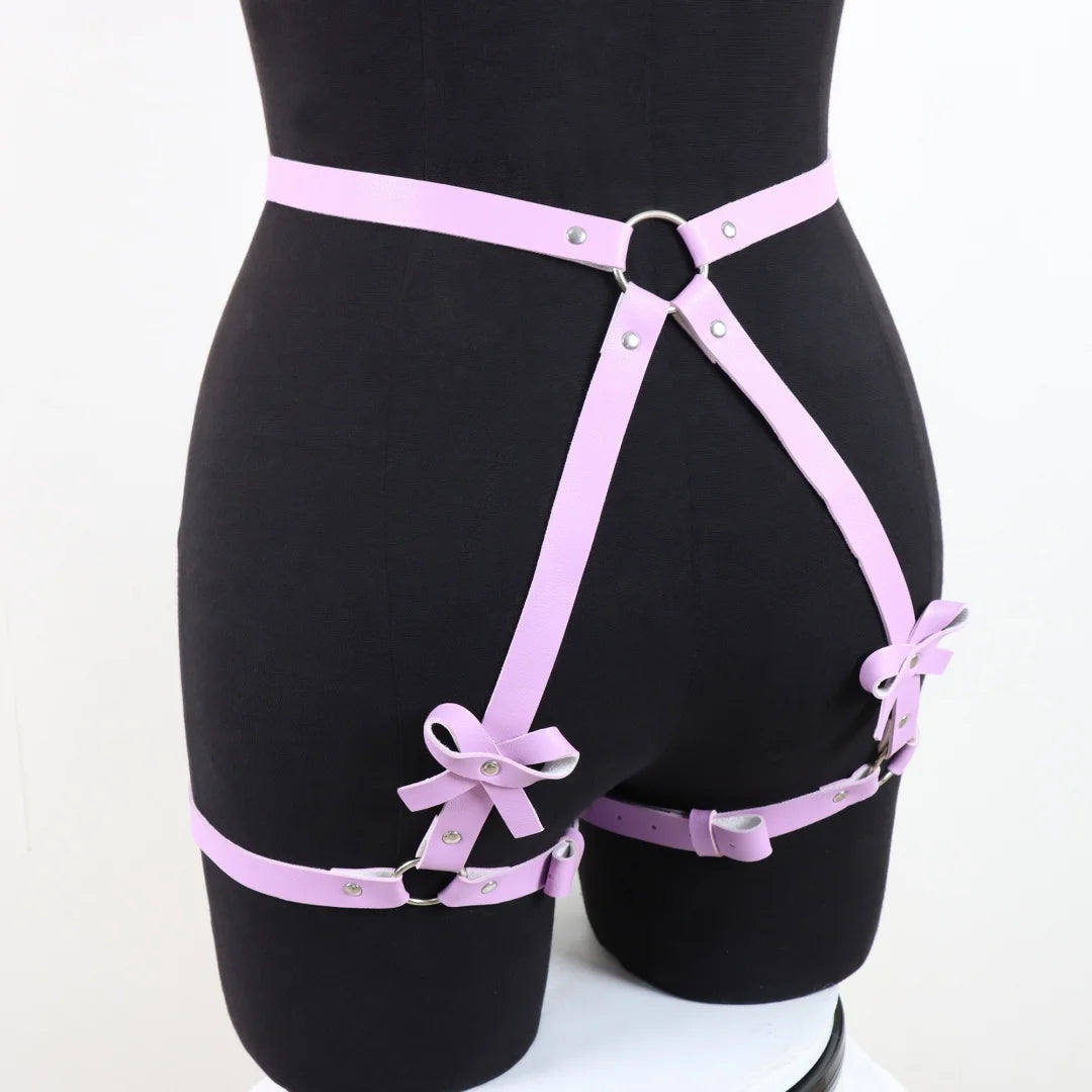 Women Harness Belt Red PU Leather Garter Sexy Lingerie Costume Female