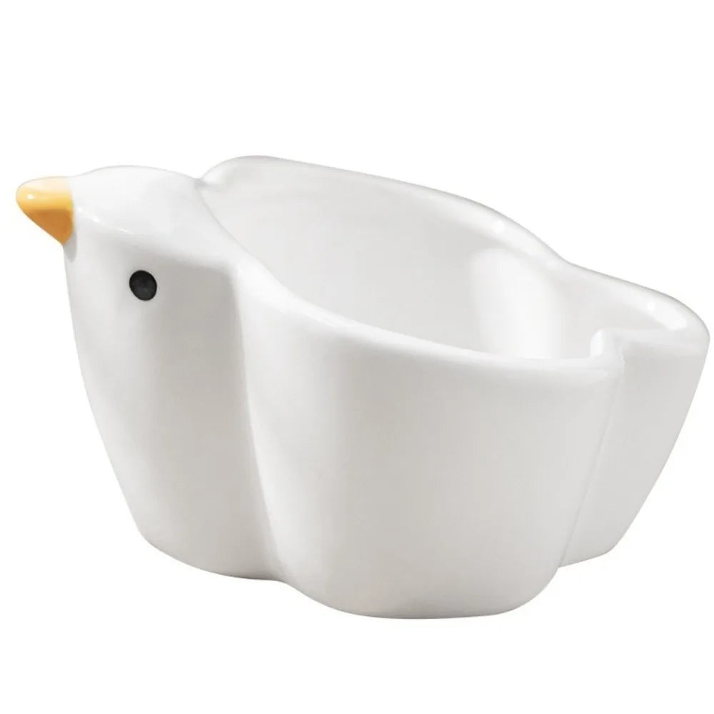 Bird-Shaped Ceramic Hamster Bowl – Anti-Tip Small Pet Feeder