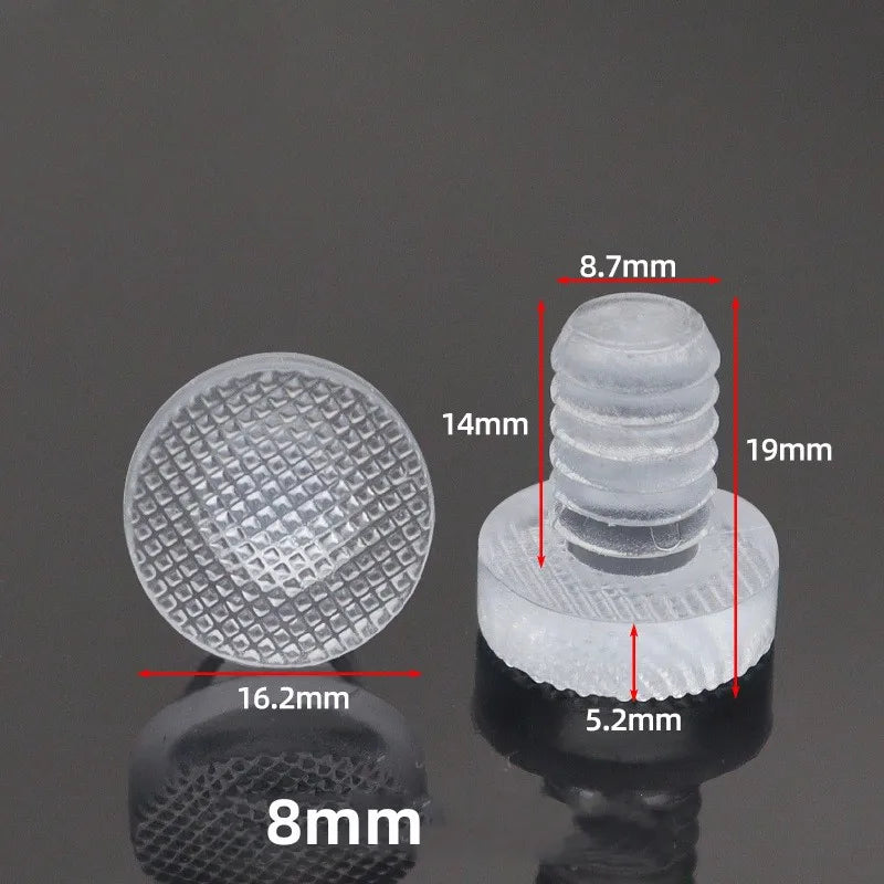20pcs Clear Rubber Screw Hole Plugs – Cabinet Door Bumpers