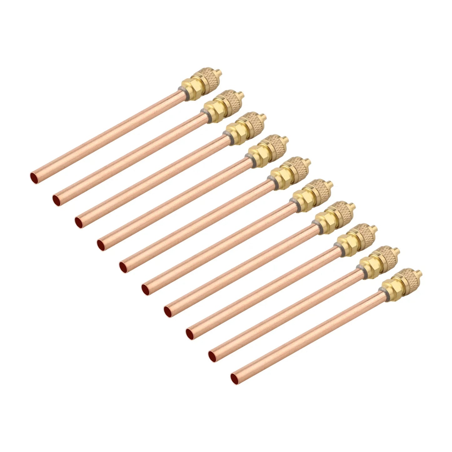 10-Pack Brass Refrigeration Access Valves – HVAC Maintenance