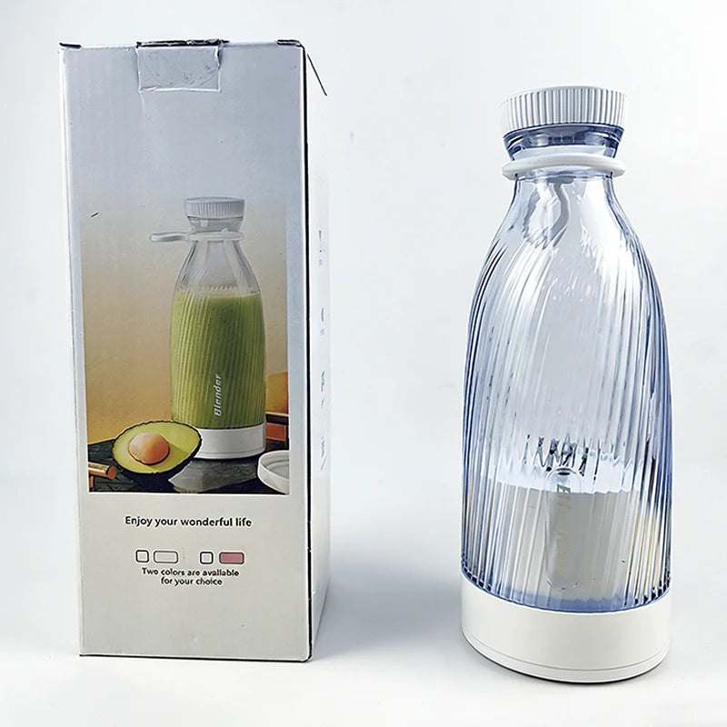 Food-grade 6-blade juicer - Portable fruit and vegetable home juicer - Eco-friendly fruit and vegetable mixing cup Peaceful Pleasures Health and Wellness WHITE