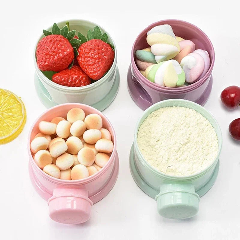 1pc Large capacity baby formula multi-layer packaging box, portable travel bag, moisture-proof sealed rice paste snack box Peaceful Pleasures Health and Wellness