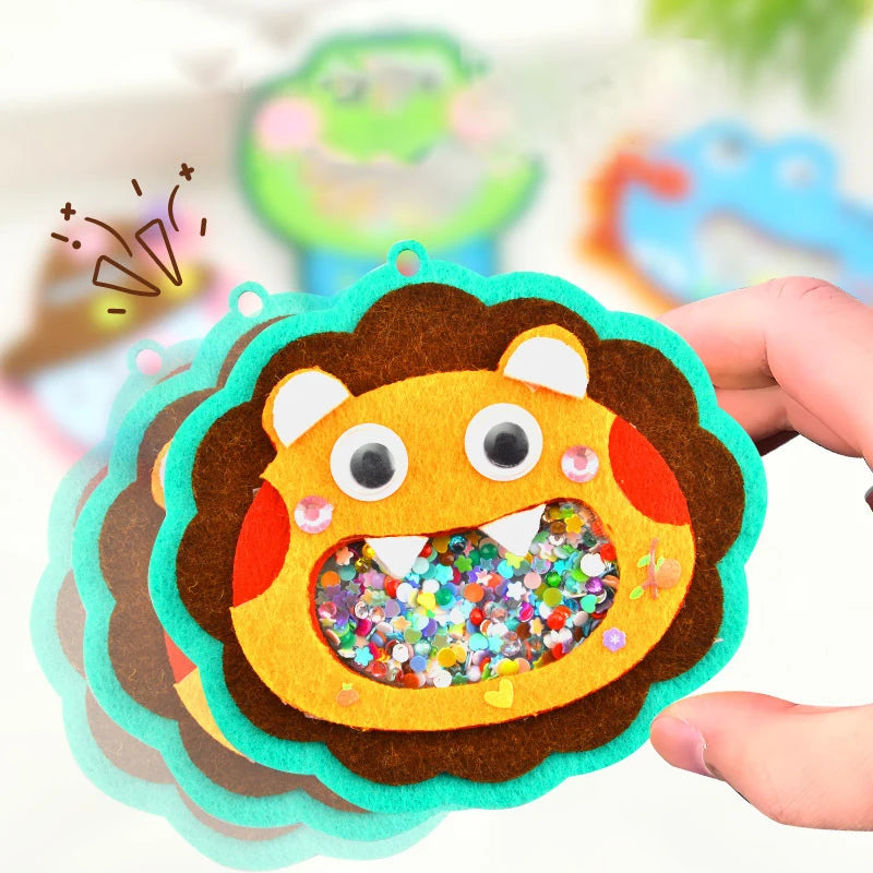 Creative Sequin Shaker Halloween Animal Pendant Handmade Craft