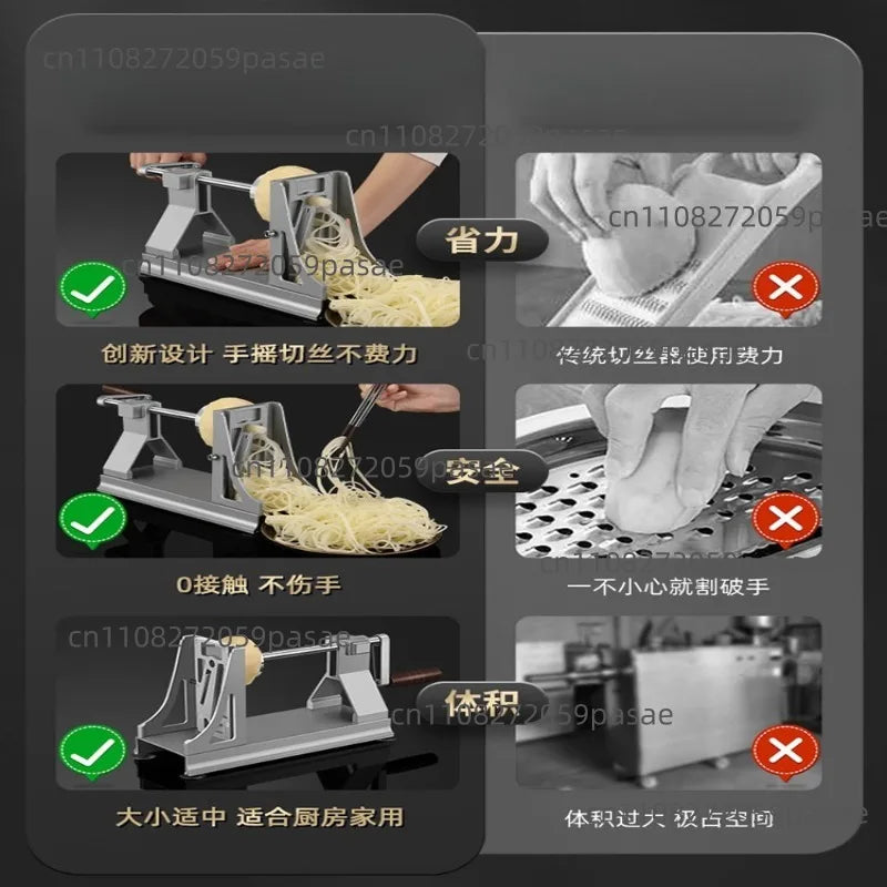 Rotating Vegetable Grater & Hand-Crank Slicer | Commercial