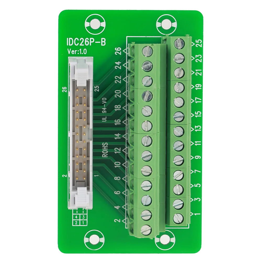 Board Module Stable DIN Rail Module Compact for Male Header Connectors IDC26P Male Board 5mm Mount Interface Peaceful Pleasures Health and Wellness