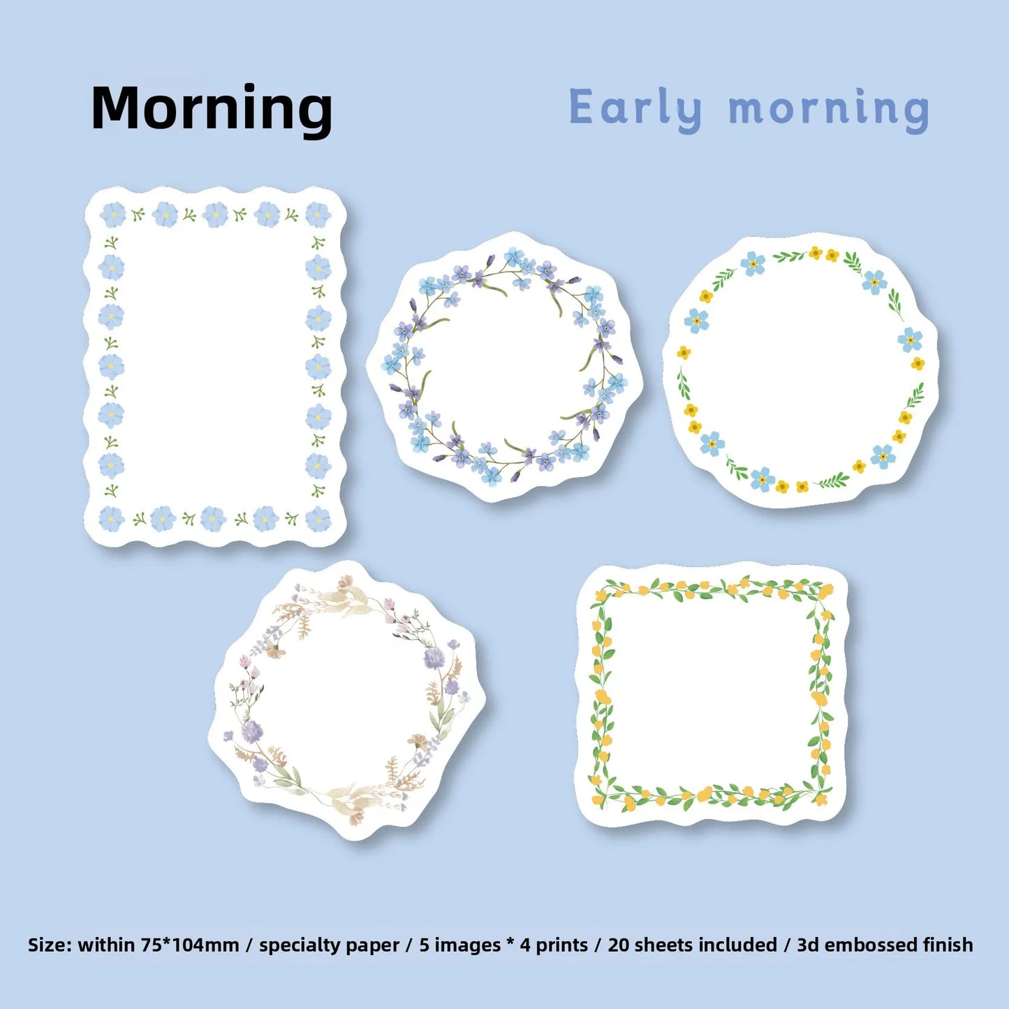 1 pack Hualuo Series Handheld Account Material Decoration Collage Primer Poster Memo Message stationery stickers Peaceful Pleasures Health and Wellness early morning