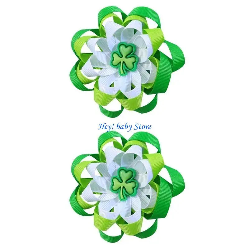 St. Patrick's Day Baby Hair Bows – Irish Festival Clips for Girls