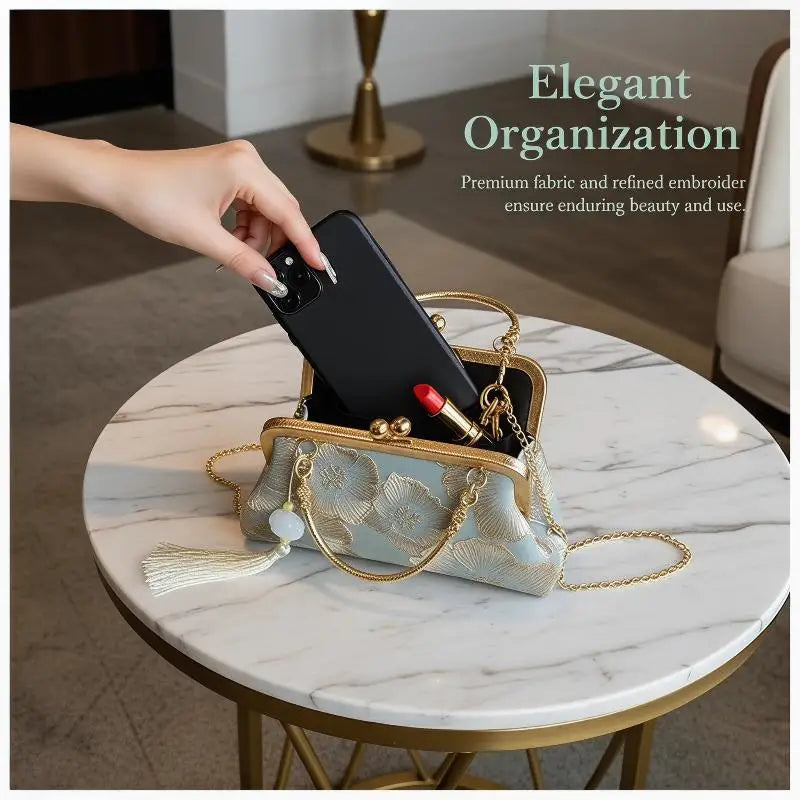 Chinese Embroidered Evening Clutch Bag | Women's Crossbody