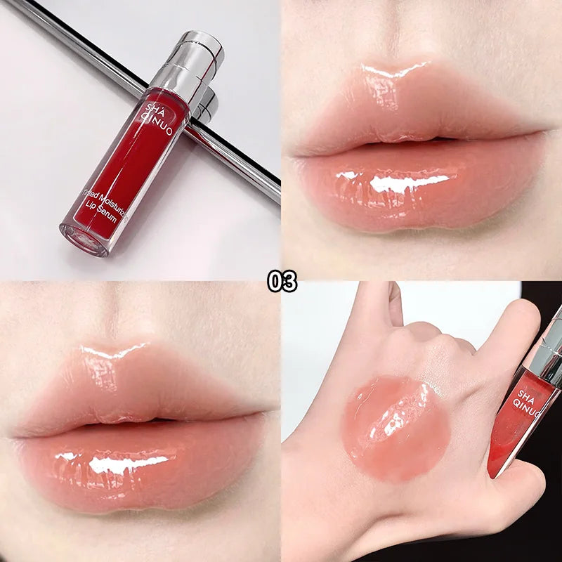 SHAQINUO Tinted Lip Serum | Glossy Mirror Finish Nude Lip Gloss