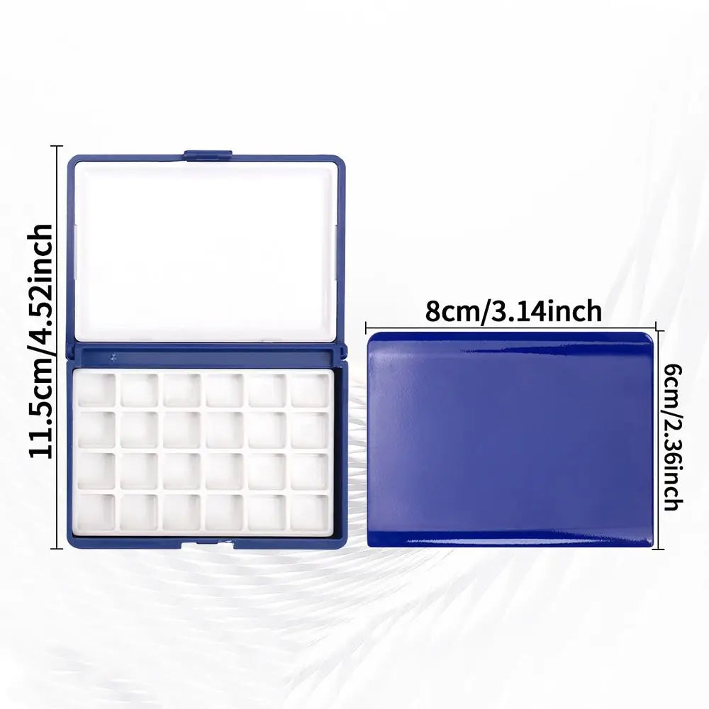 12/24 Grid Mini Watercolor Box Portable 1ml Painting Pigment Box Empty Watercolor Painting Palette Travel Sketching Peaceful Pleasures Health and Wellness