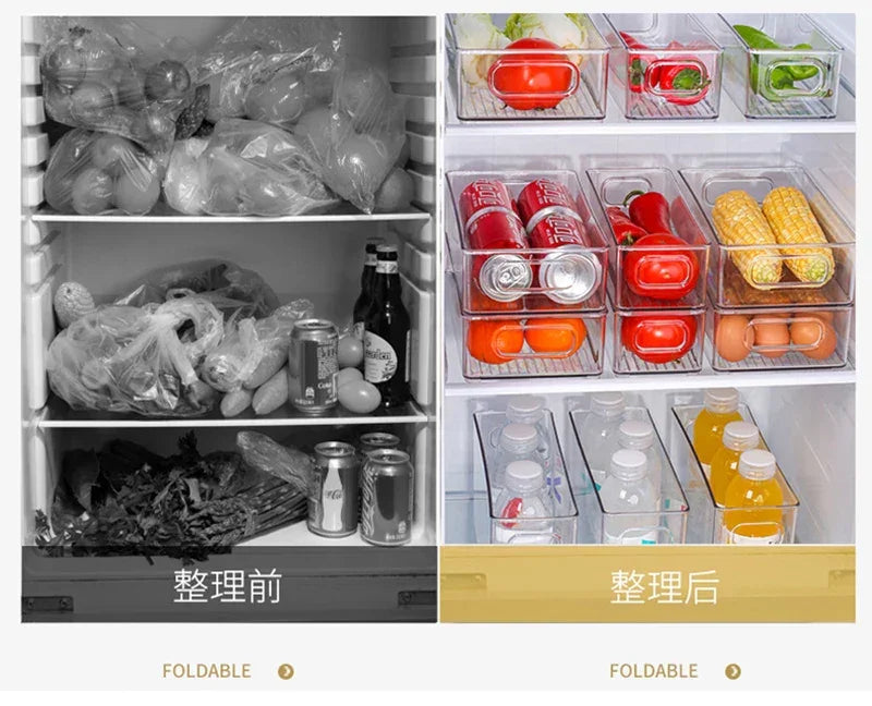 Transparent Refrigerator Storage Box Vegetable Fruit Organizer Fridge Clear Container for Kitchen Food Drinks Storage 2030 Peaceful Pleasures Health and Wellness