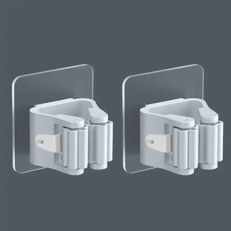 Wall-Mounted Mop & Broom Holder Hooks | 2/4 PCS Storage Rack
