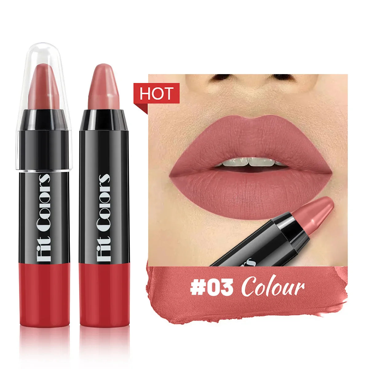 Fit Colors Matte Lip Liner Crayon – Waterproof Long-Lasting