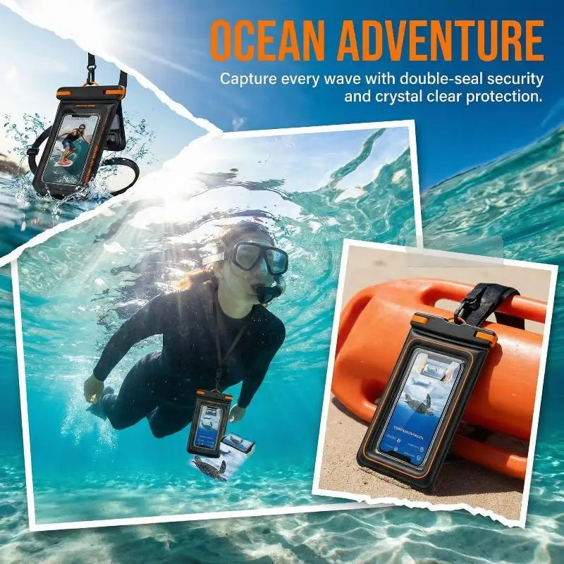 IPX8 Floating Waterproof Phone Pouch | Dry Bag Beach & Pool