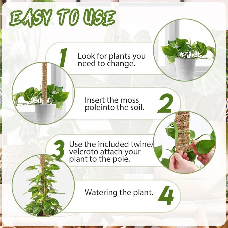 Bendable Coco Coir Moss Pole for Monstera & Climbing Plants