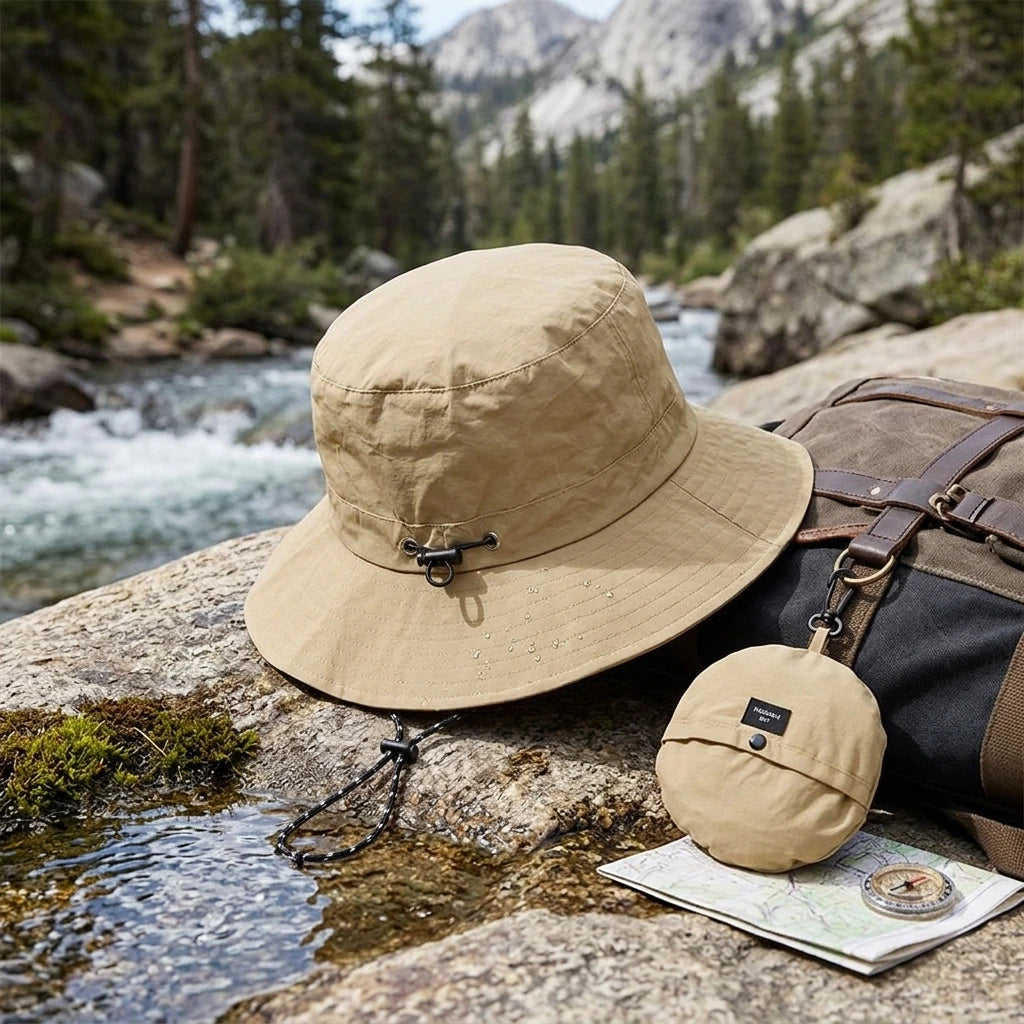Men's Waterproof Quick-Dry Foldable Sun Hat for Outdoor Hiking and Travel Peaceful Pleasures Health and Wellness
