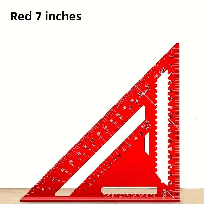 7/12 Inch Aluminum Woodworking Angle Ruler – Serrated Edges
