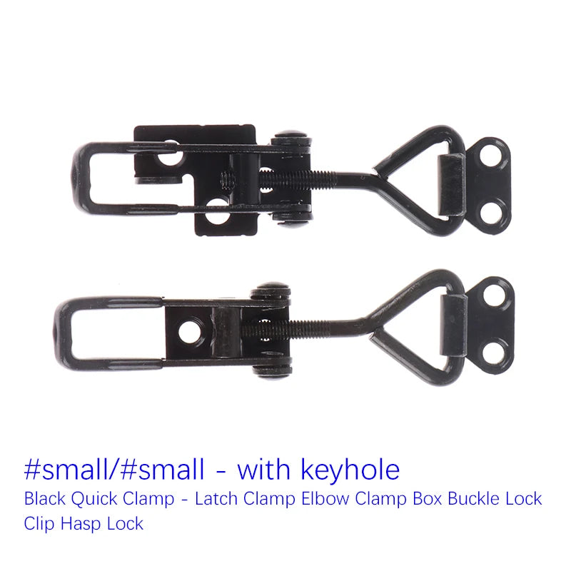 Black Toggle Clamp Latch | Cabinet Box Door Hasp Lock 100KG