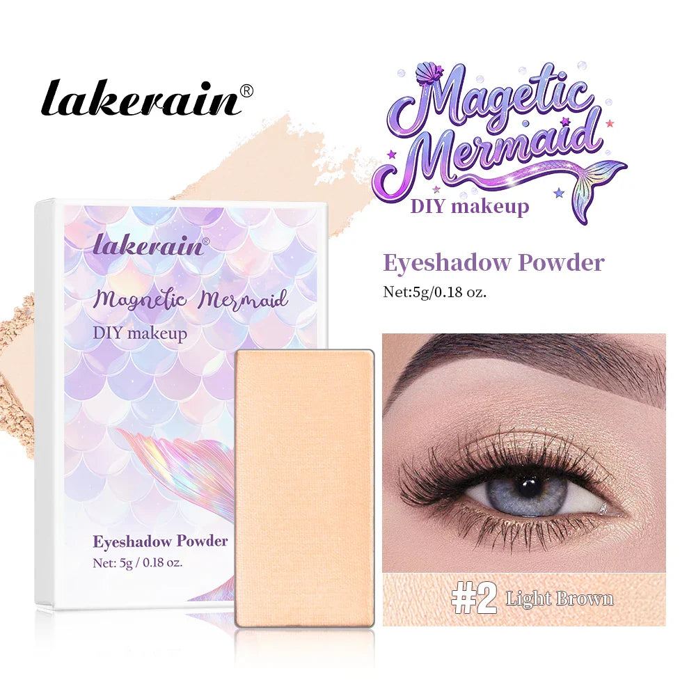 Lakerain Magnetic Mermaid DIY Eyeshadow Palette – 16 Shades