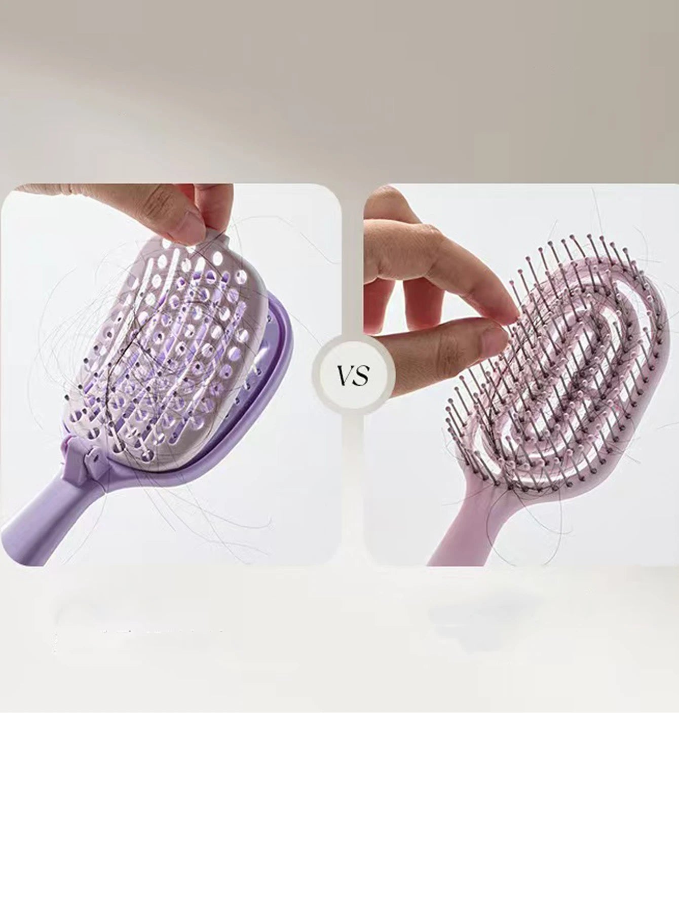 Fold Volumizing Hair Brush With Inbuilt Cleaning Styling Massage Acupoint Hair Spring Bone Air Cushion Comb For Beauty Health Peaceful Pleasures Health and Wellness