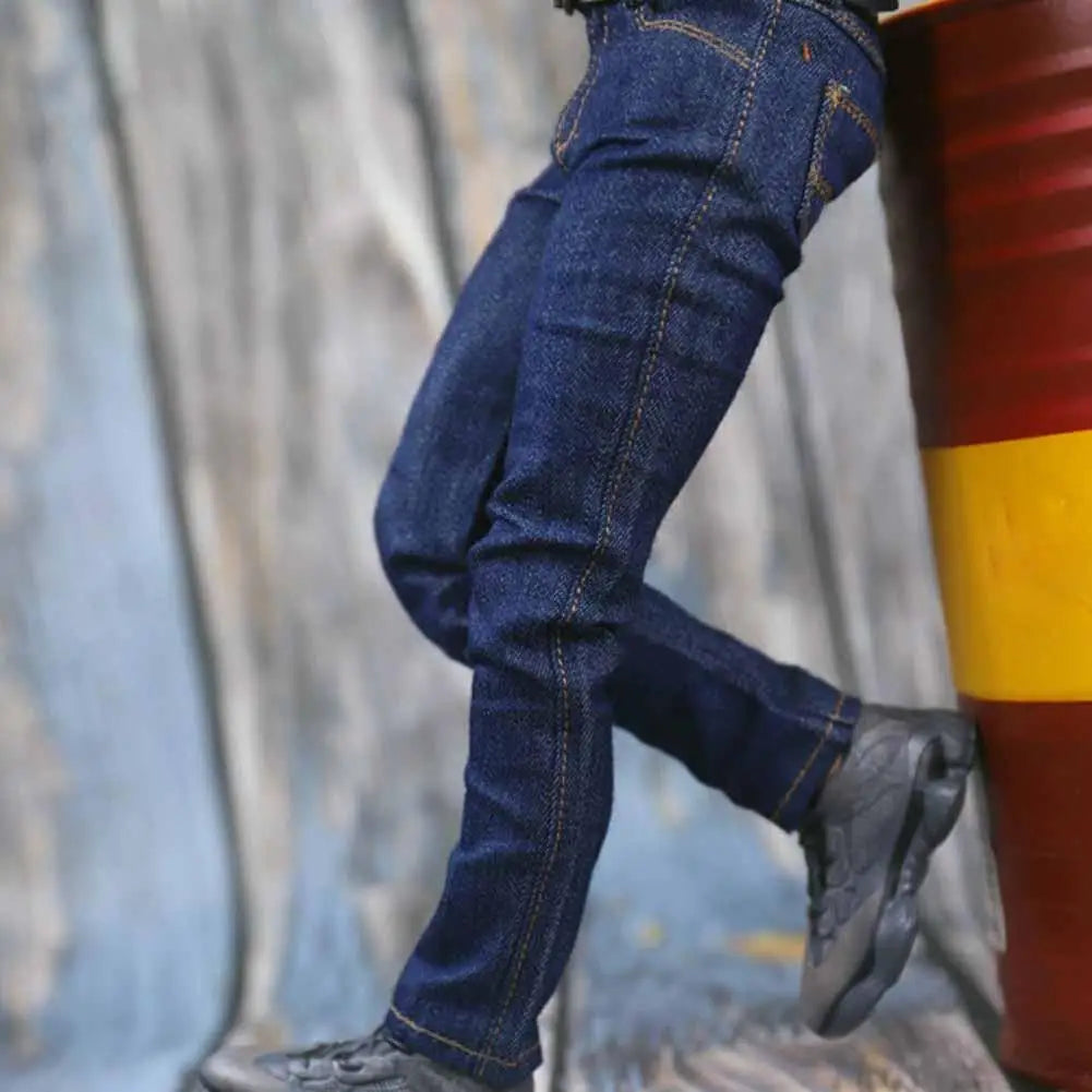1/6 Scale Jeans 12" Scale Pants Doll Pants Man Doll Clothes Peaceful Pleasures Health and Wellness