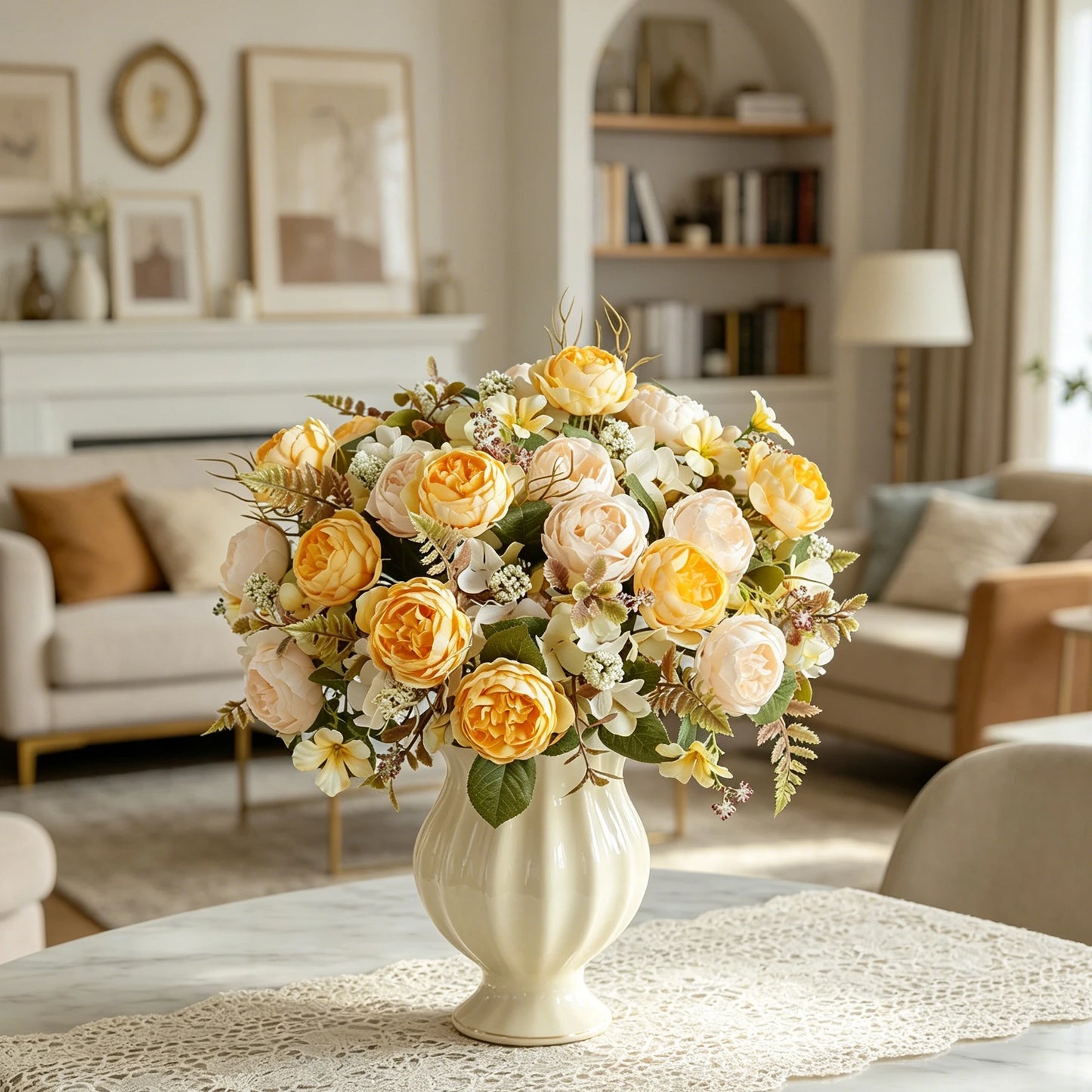 Artificial Silk Peony Bouquet | Wedding & Home Floral Decor