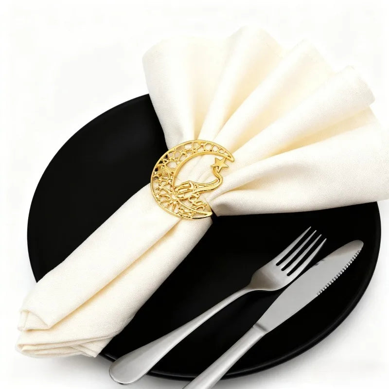 Gold Bismillah Napkin Rings | Ramadan & Eid Table Decor