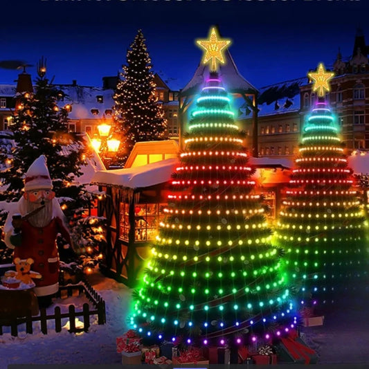 Smart App-Controlled Color Changing Christmas Tree Lights Smart Christmas Lights Peaceful Pleasures Health and Wellness 2.1M USB
