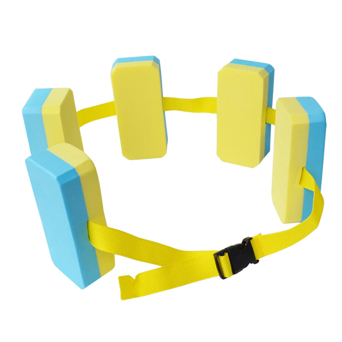 Kids Swim Belt with Adjustable Strap Flotation Belt Aquatic Auxiliary Swimming Waist Belt Swimming Training Aid for Beginners Peaceful Pleasures Health and Wellness Blue Yellow