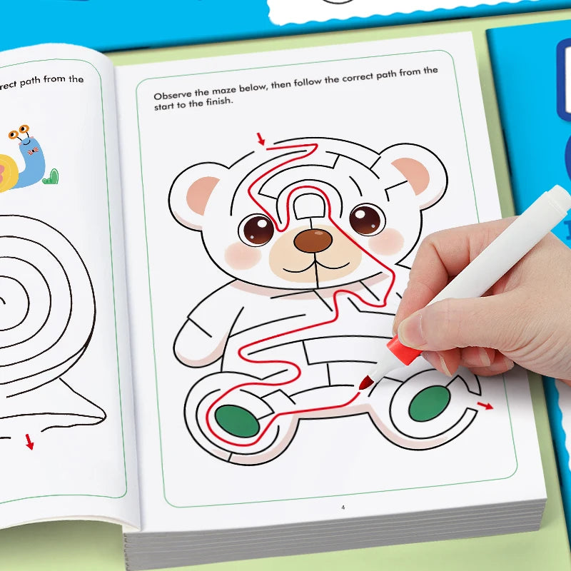 32 Pages Kids Maze Game Book Improve Reasoning Ability Concentration