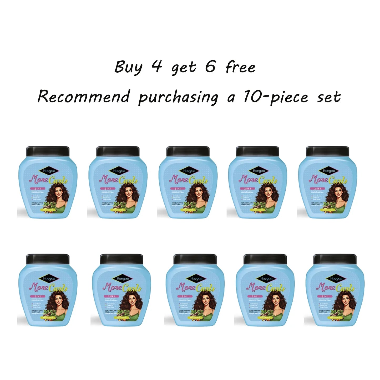 HOEGOA Leave-In Conditioner for Curly & Frizzy Hair | No Rinse