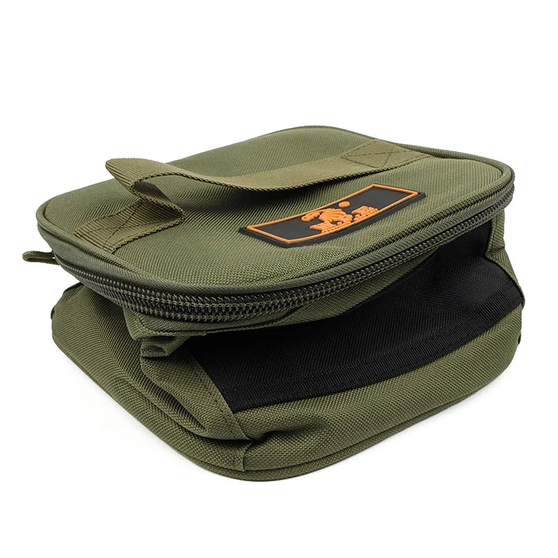 2026 Durable Oxford Fabric Reel Bag, Universal Portable Green Tackle Pouch Fit 500-10000 Series Fishing Reel Peaceful Pleasures Health and Wellness