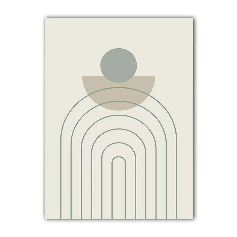 Nordic Minimalist Abstract Leaf Geometric Canvas Wall Art Print Canvas Wall Art Print Peaceful Pleasures Health and Wellness 03 50x70cm NoFrame China Mainland